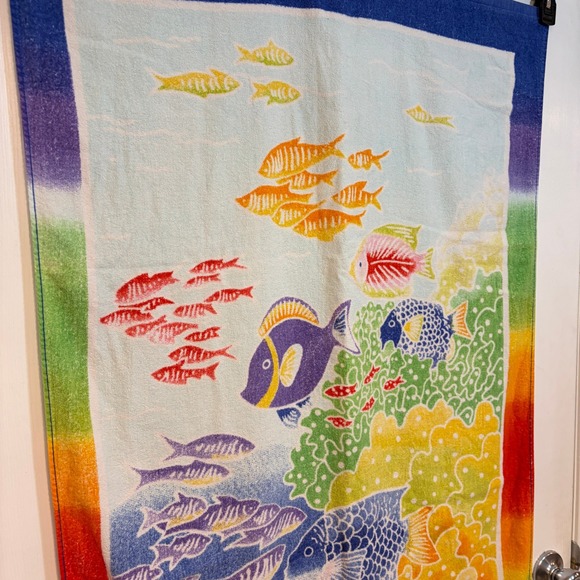 Summer Up! Other - Summer Up! Riviera Van Beers Rainbow Tropical Fish Coral Reef Beach Towel Cotton